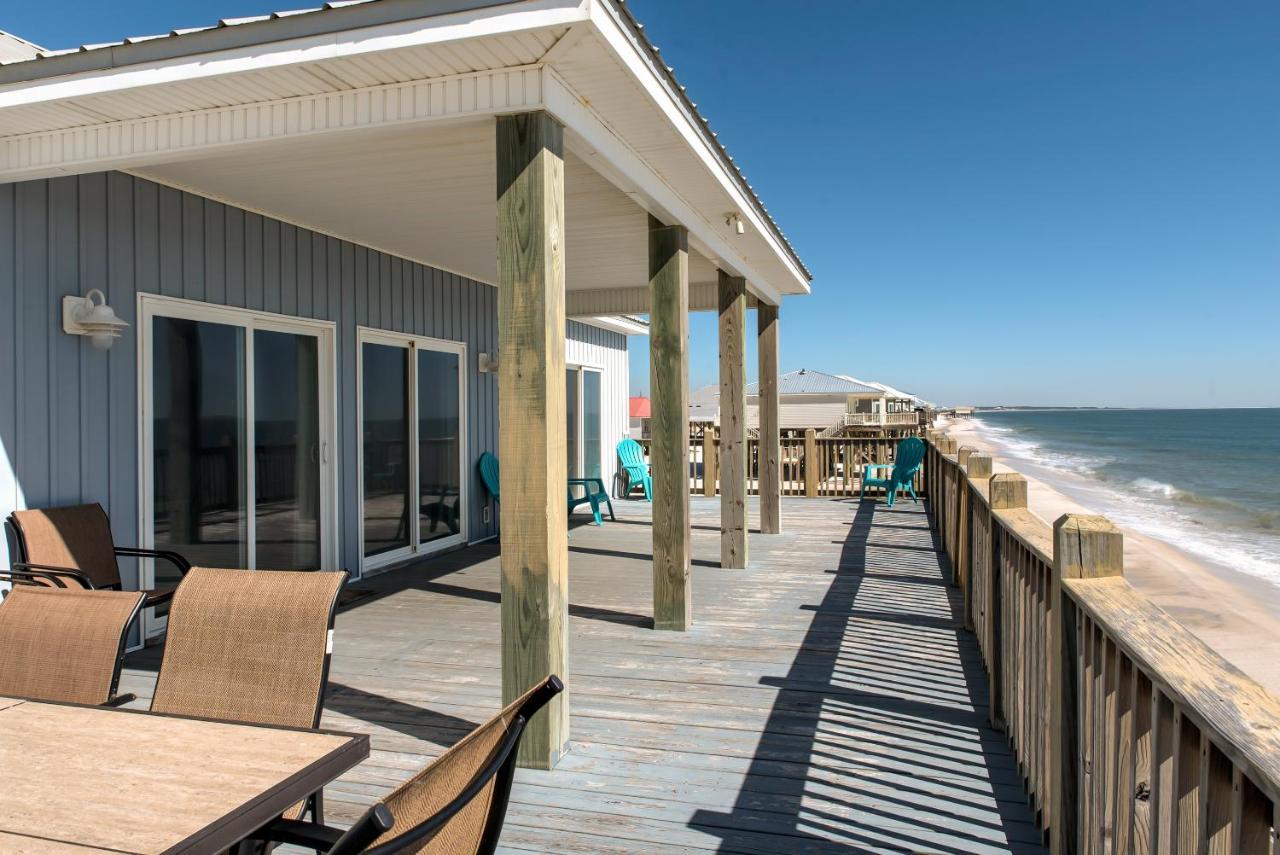 Awake On The Gulf - Gulf Front! Gaze Up At The Stars From Your Large Deck While Listening To The Waves Crash, Home Dauphin Island Exterior photo
